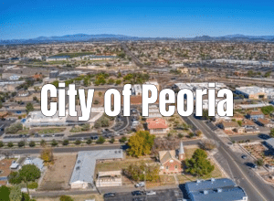 Aerial view of Peoria Arizona