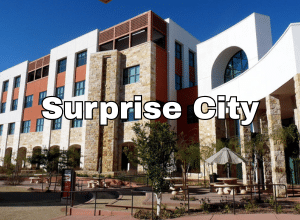 Civic building in downtown Surprise Arizona