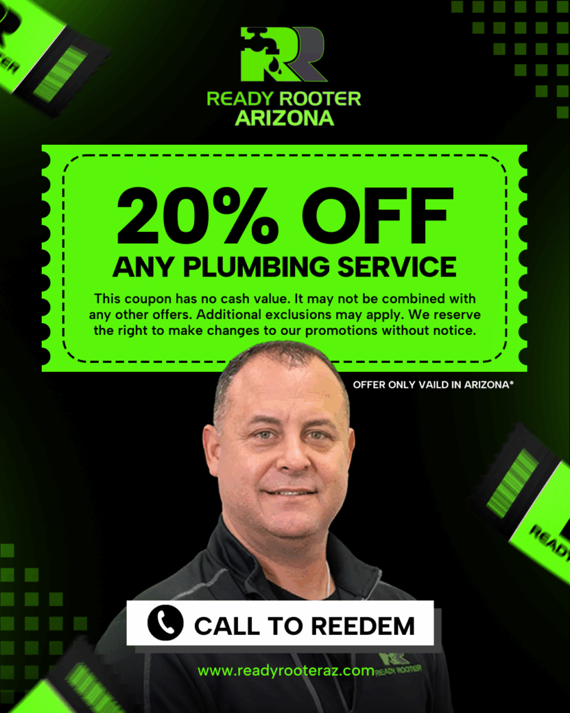 Coupon graphic for 20% off any plumbing service